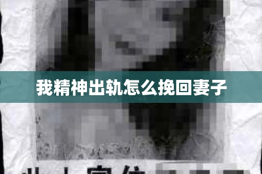我精神出轨怎么挽回妻子