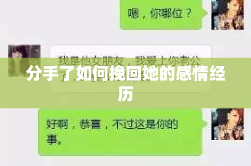 分手了如何挽回她的感情经历