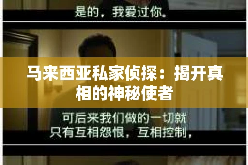 马来西亚私家侦探：揭开真相的神秘使者