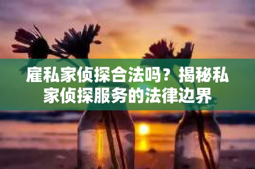雇私家侦探合法吗？揭秘私家侦探服务的法律边界