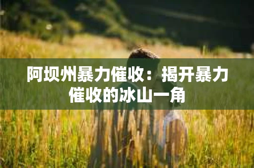 阿坝州暴力催收：揭开暴力催收的冰山一角