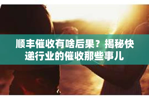 顺丰催收有啥后果？揭秘快递行业的催收那些事儿