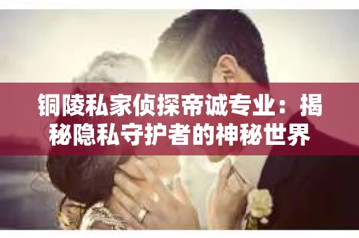 铜陵私家侦探帝诚专业：揭秘隐私守护者的神秘世界