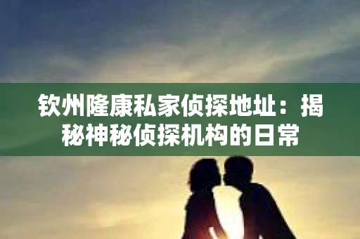 钦州隆康私家侦探地址：揭秘神秘侦探机构的日常