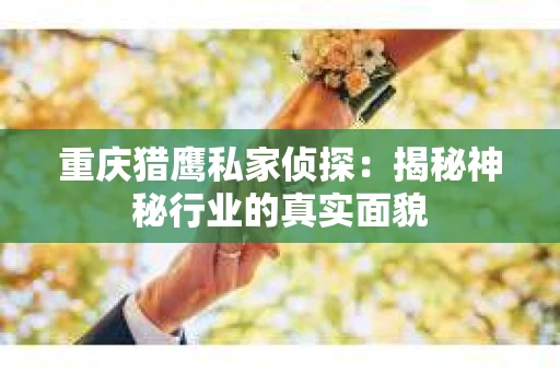 重庆猎鹰私家侦探：揭秘神秘行业的真实面貌