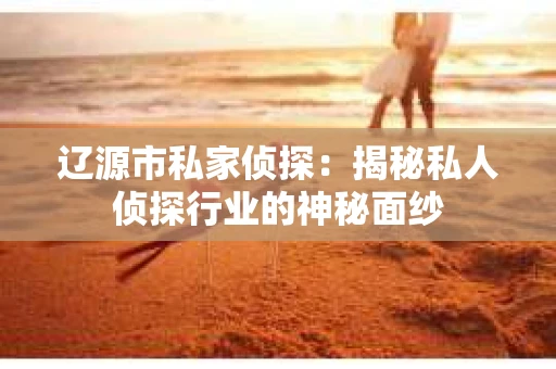 辽源市私家侦探：揭秘私人侦探行业的神秘面纱