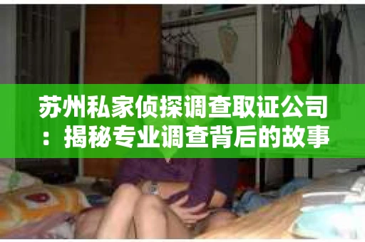 苏州私家侦探调查取证公司：揭秘专业调查背后的故事
