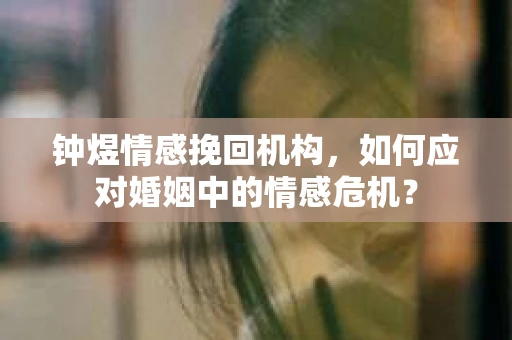 钟煜情感挽回机构，如何应对婚姻中的情感危机？
